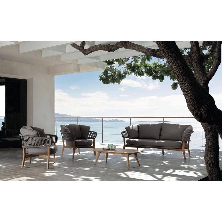 Teak Framed Outdoor Living Armchair | Talenti Moon | Italianfurniture.com