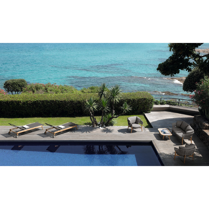 Teak Framed Outdoor Living Armchair | Talenti Moon | Italianfurniture.com