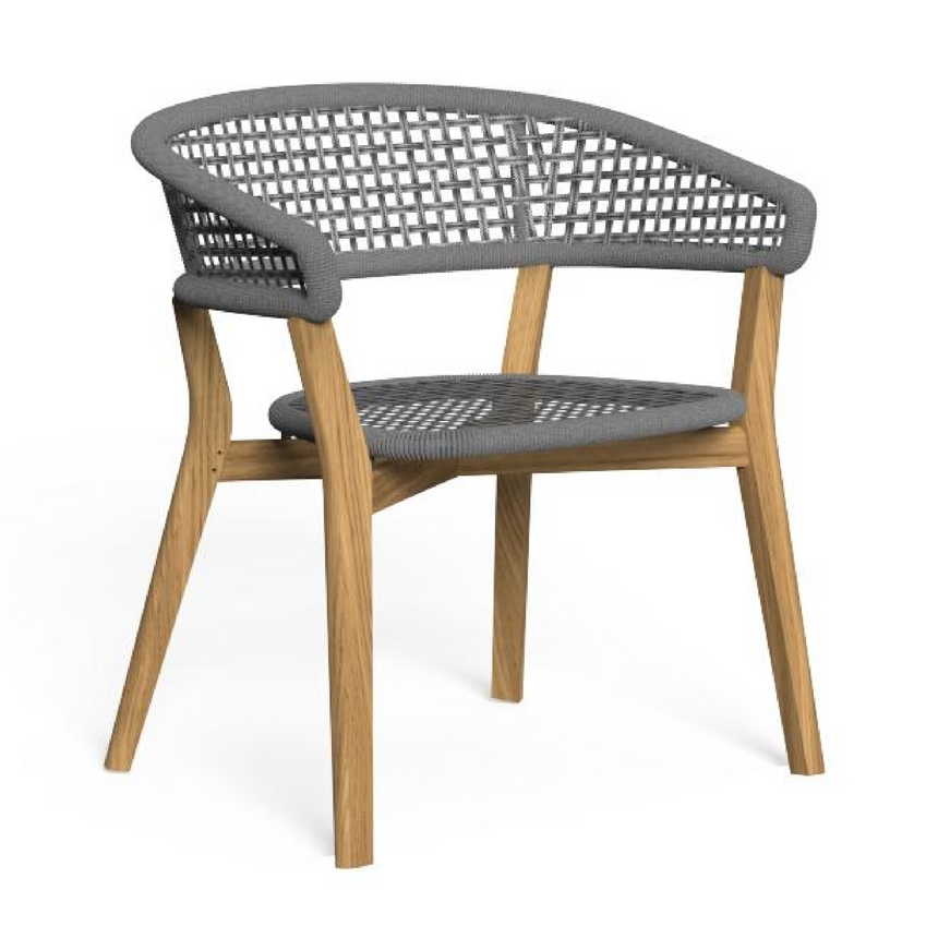 Teak Framed Outdoor Dining Armchair | Talenti Moon | Italianfurniture.com
