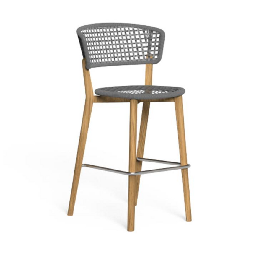 Teak Framed Outdoor Bar Stool | Talenti Moon Italianfurniture.com
