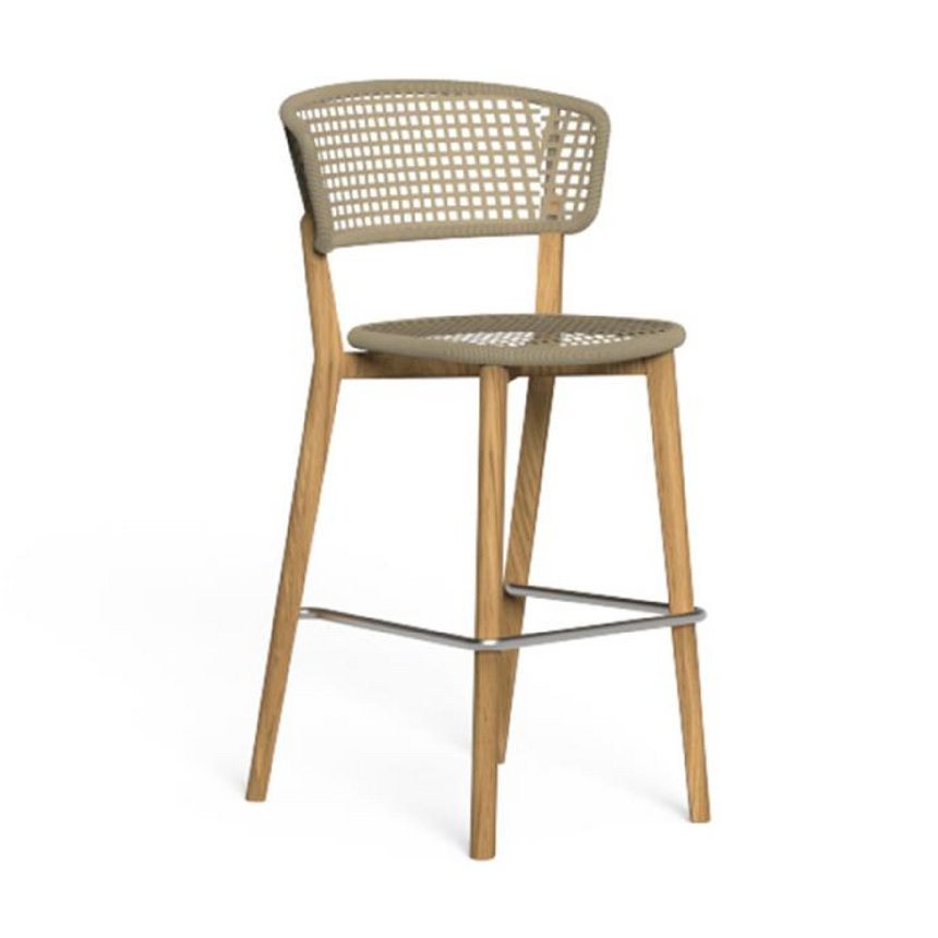 Teak Framed Outdoor Bar Stool | Talenti Moon Italianfurniture.com
