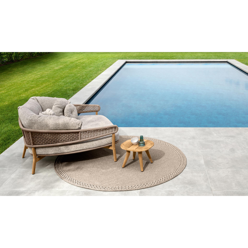 Slatted Teak Outdoor Coffee Table | Talenti Moon | Italianfurniture.com