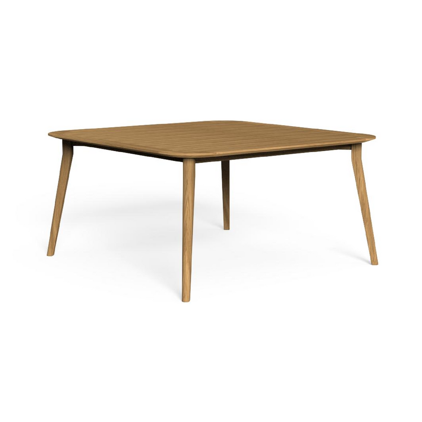 Slatted Teak Outdoor Dining Table | Talenti Moon | Italianfurniture.com