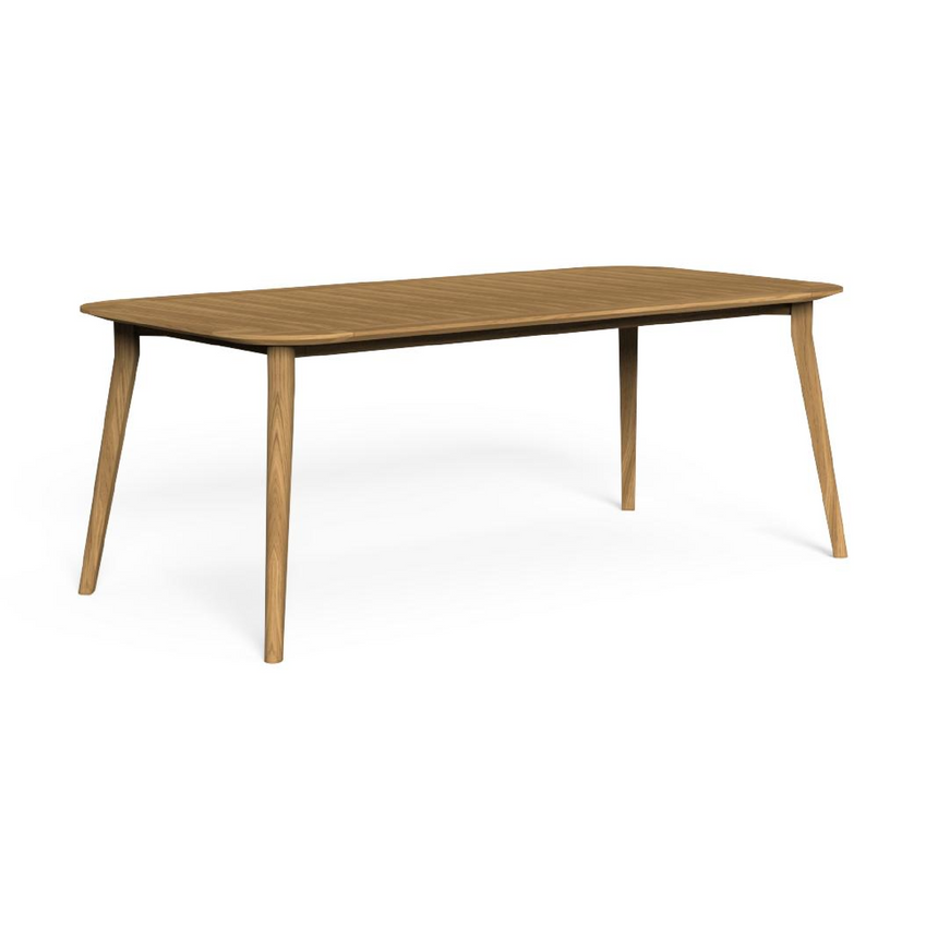 Slatted Teak Outdoor Dining Table | Talenti Moon | Italianfurniture.com