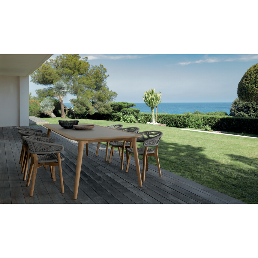 Gray Top Outdoor Dining Table | Talenti Moon | Italianfurniture.com
