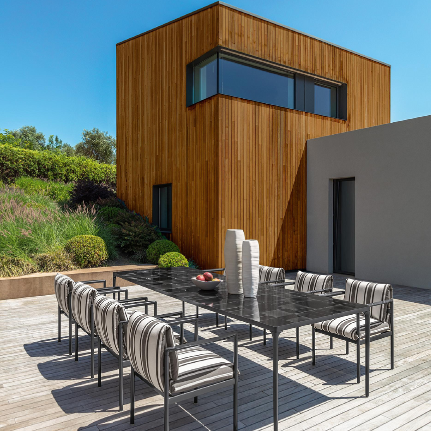 Striped Outdoor Dining Armchair | Talenti Nalu | Italianfurniture.com