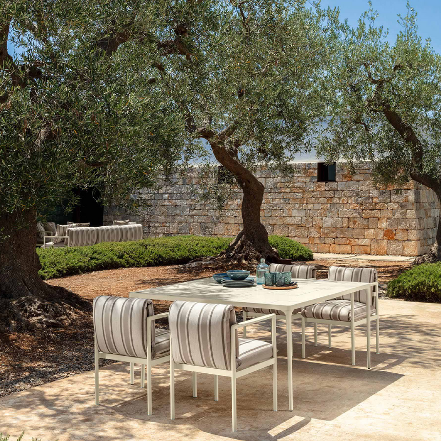 Striped Outdoor Dining Armchair | Talenti Nalu | Italianfurniture.com