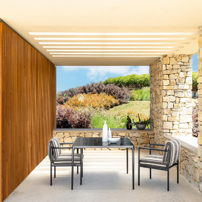 Striped Outdoor Dining Armchair | Talenti Nalu | Italianfurniture.com