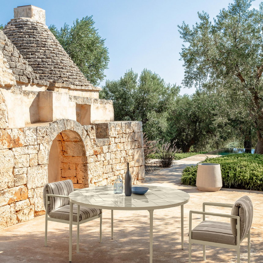 Striped Outdoor Dining Armchair | Talenti Nalu | Italianfurniture.com