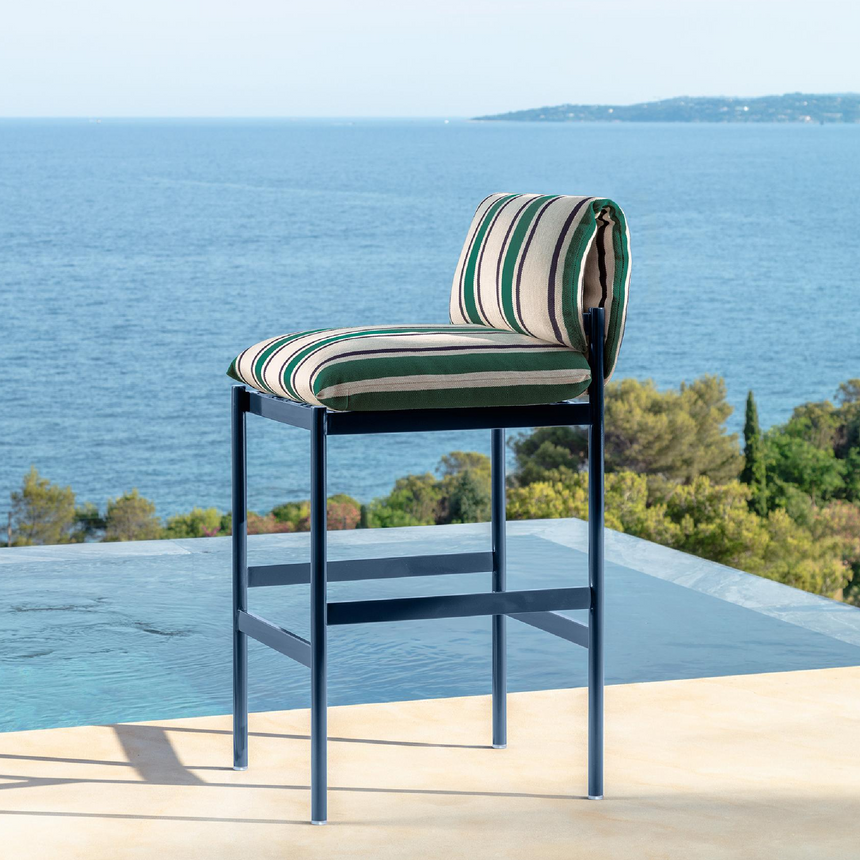 Striped Outdoor Bar Stool | Talenti Nalu | Italianfurniture.com