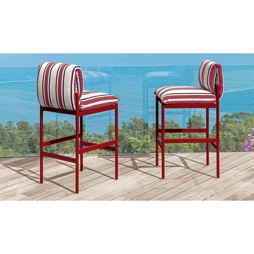 Striped Outdoor Bar Stool | Talenti Nalu | Italianfurniture.com