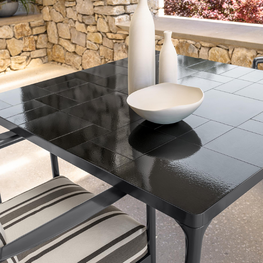Glazed Stoneware Outdoor Dining Table | Talenti Nalu | Italianfurniture.com