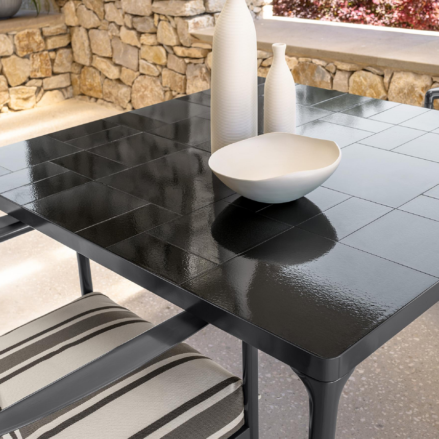 Glazed Stoneware Outdoor Dining Table | Talenti Nalu | Italianfurniture.com