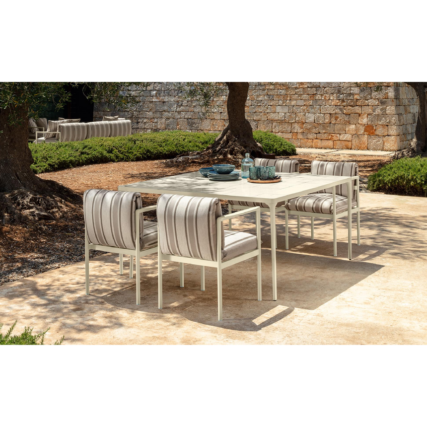 Glazed Stoneware Outdoor Dining Table | Talenti Nalu | Italianfurniture.com