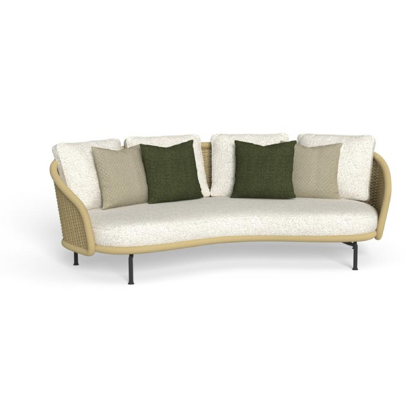 Wicker Back Curved Outdoor Sofa | Talenti Nido | Italianfurniture.com