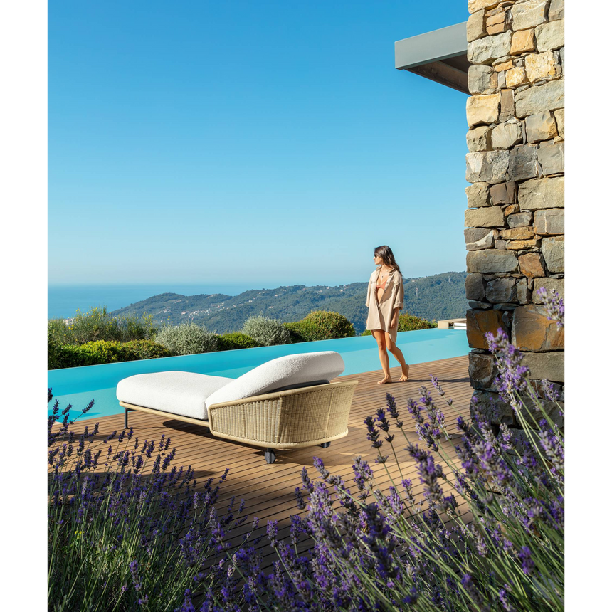 Wicker Back Sun Lounger | Talenti Nido | Italianfurniture.com