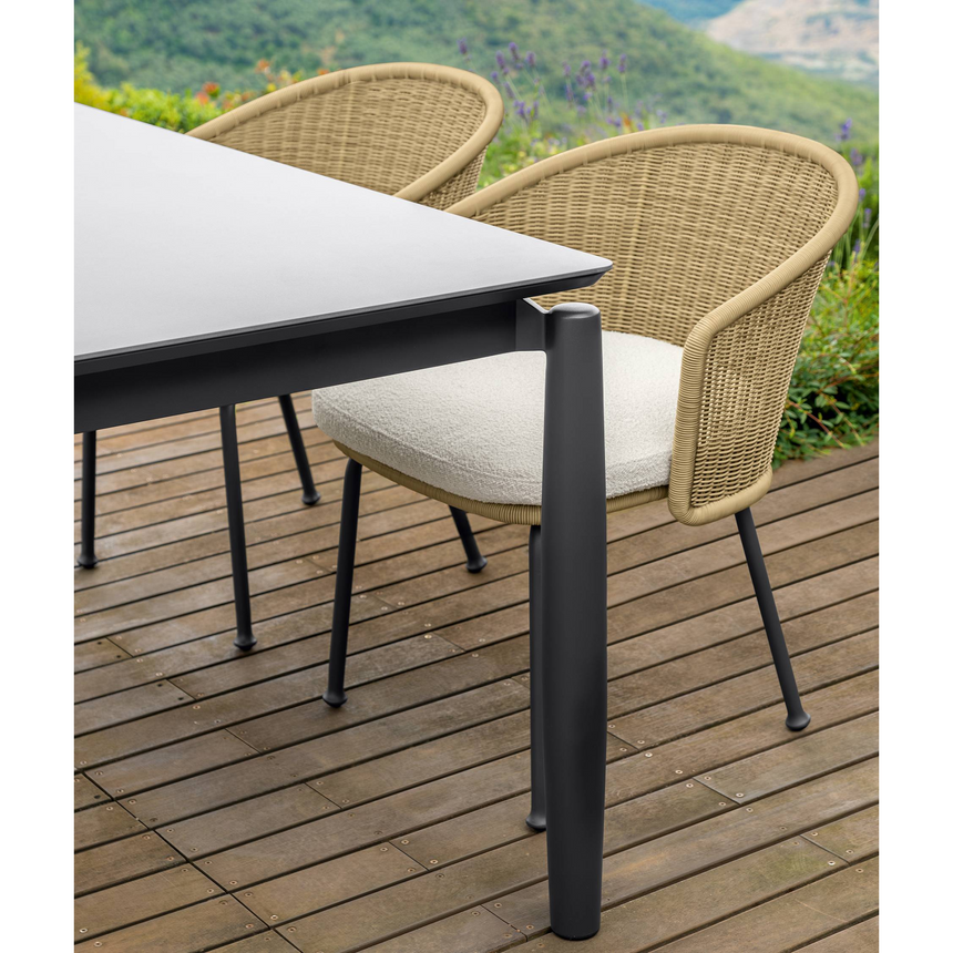 Wicker Back Outdoor Dining Armchair | Talenti Nido | Italianfurniture.com