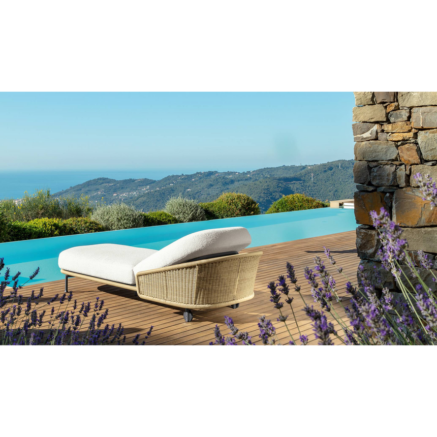 Wicker Back Sun Lounger | Talenti Nido | Italianfurniture.com