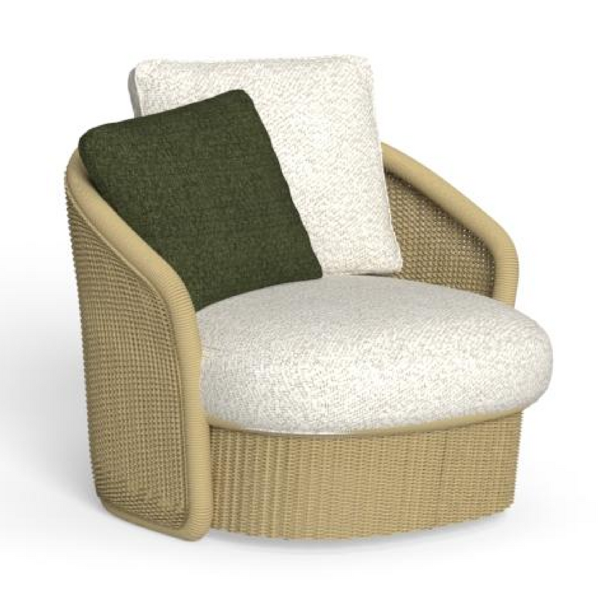 Wicker Outdoor Swivel Armchair | Talenti Nido | Italianfurniture.com