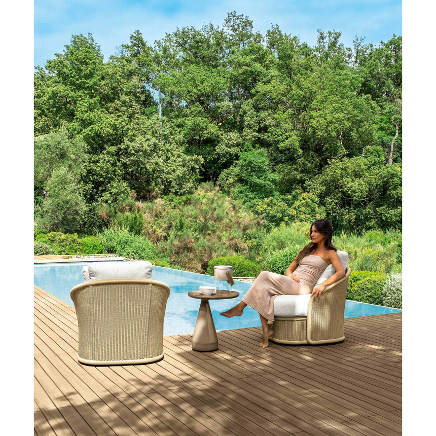 Wicker Outdoor Swivel Armchair | Talenti Nido | Italianfurniture.com