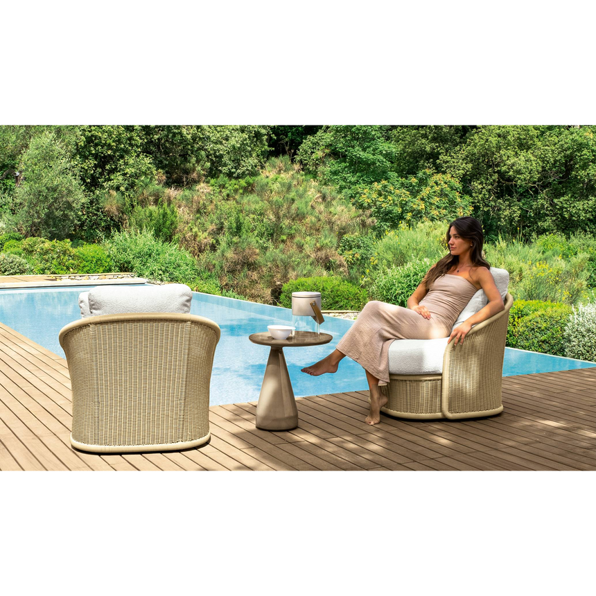 Wicker Outdoor Swivel Armchair | Talenti Nido | Italianfurniture.com