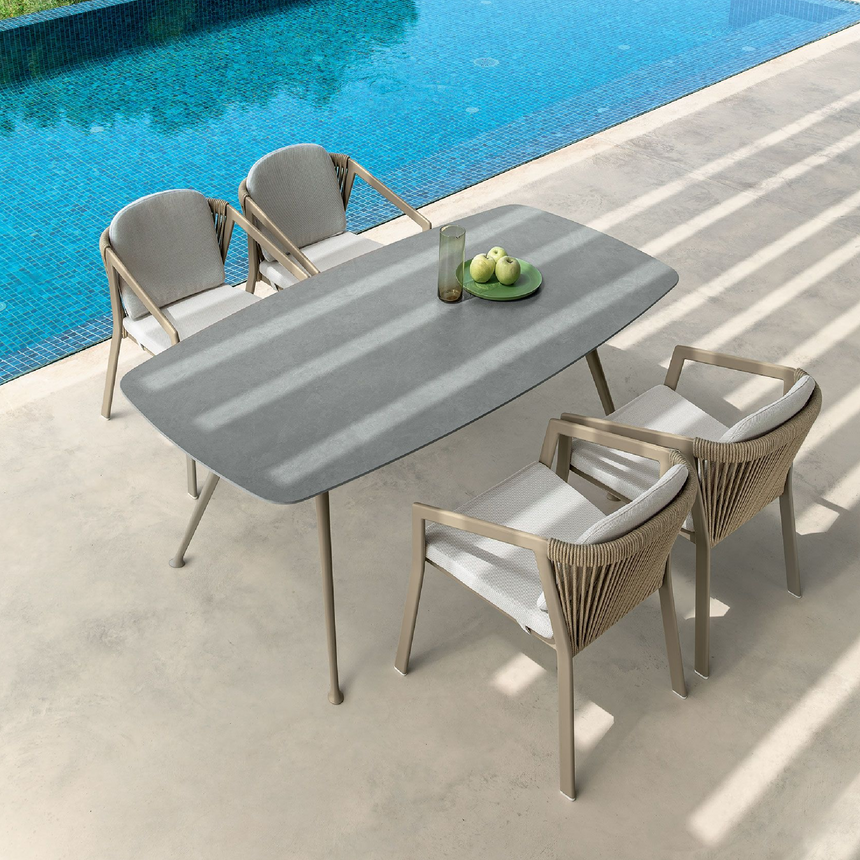 Gray Top Outdoor Dining Table | Talenti Nova | Italianfurniture.com