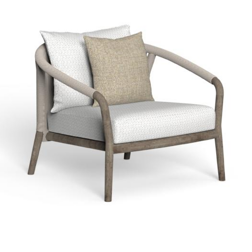 Curved Arm Outdoor Living Armchair | Talenti Parker | Italianfurniture.com