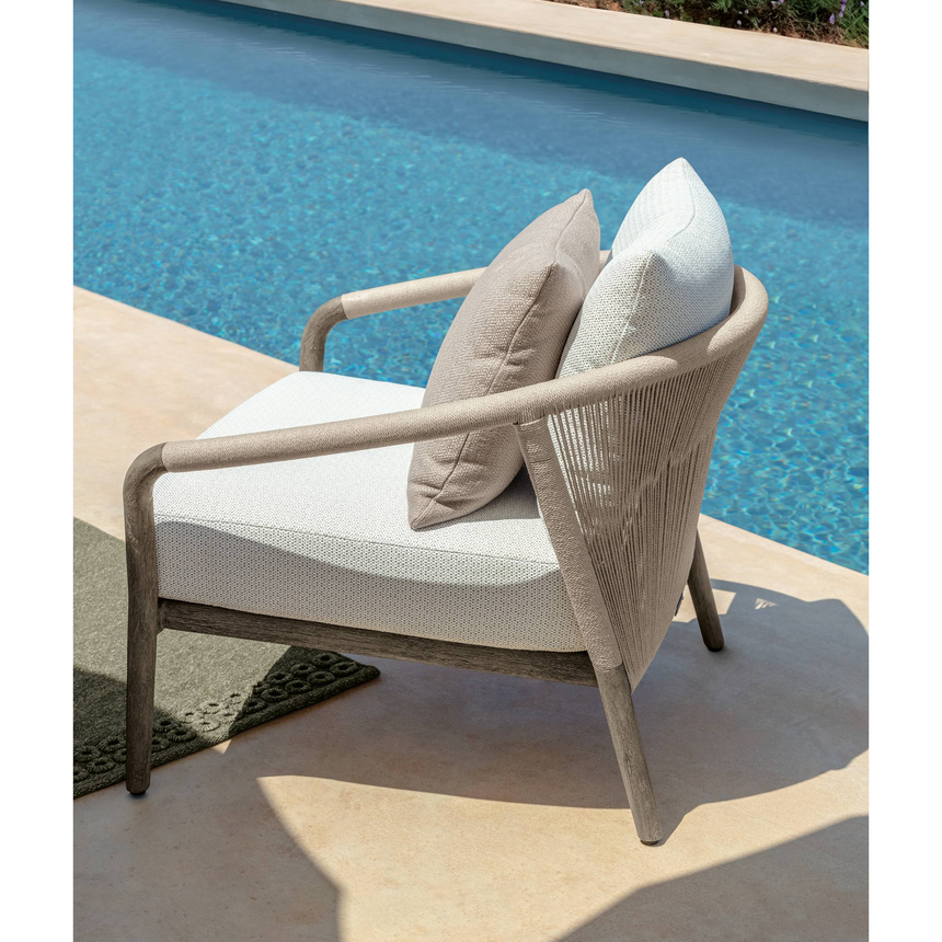 Curved Arm Outdoor Living Armchair | Talenti Parker | Italianfurniture.com