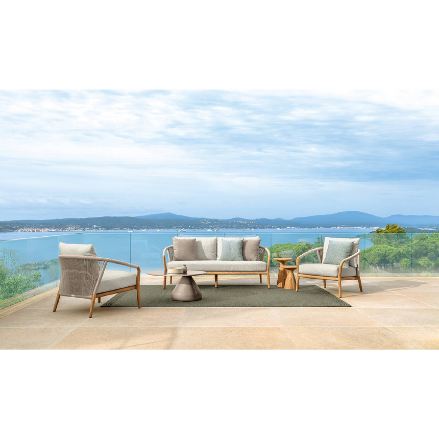 Curved Arm Outdoor Living Armchair | Talenti Parker | Italianfurniture.com