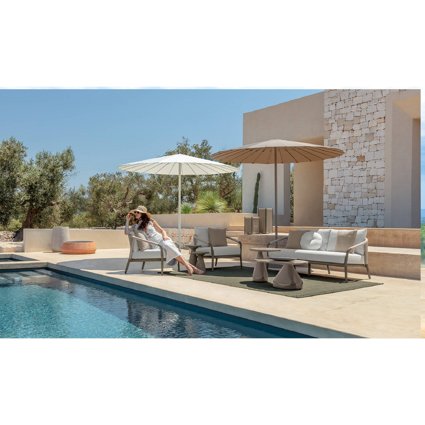 Curved Arm Outdoor Living Armchair | Talenti Parker | Italianfurniture.com