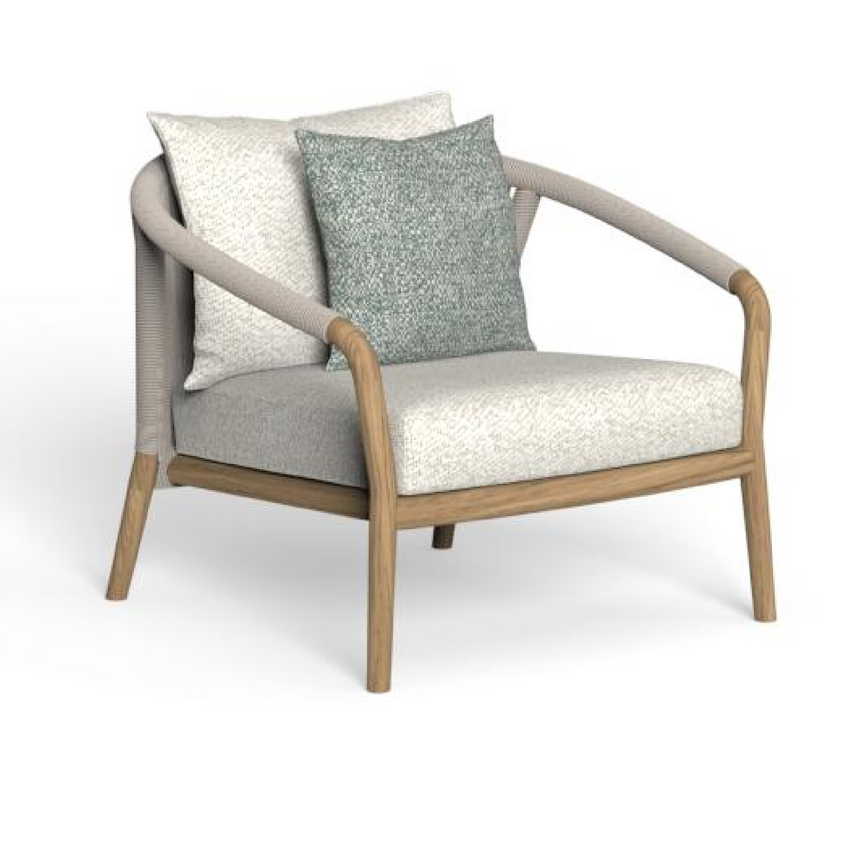 Curved Arm Outdoor Living Armchair | Talenti Parker | Italianfurniture.com