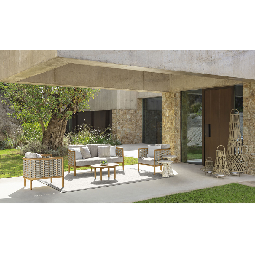 Gray 2-Seater Rope Outdoor Sofa | Talenti Prichi | Italianfurniture.com