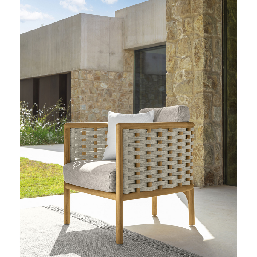 Gray Rope Outdoor Armchair | Talenti Prichi | Italianfurniture.com