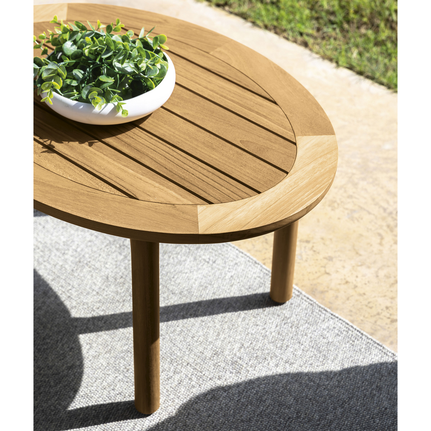 Oval Teak Outdoor Coffee Table | Talenti Prichi | Italianfurniture.com