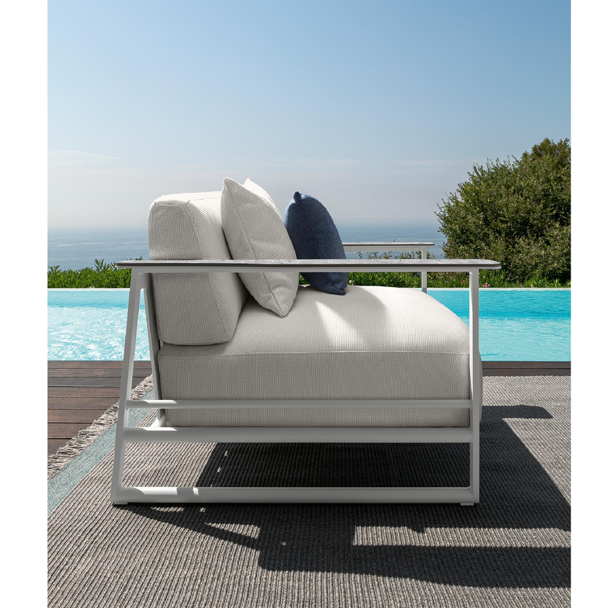 Marble Armed Outdoor 2-Seater Sofa | Talenti Riviera | Italianfurniture.com