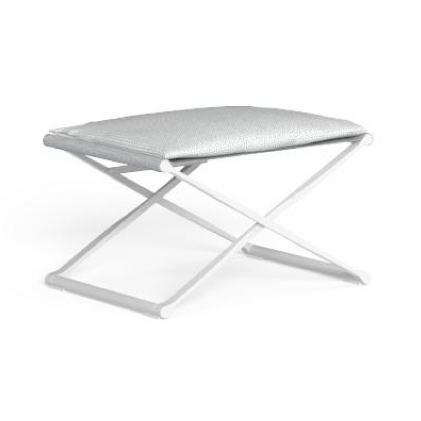 Crisscross Base Outdoor Ottoman | Talenti Riviera | Italianfurniture.com