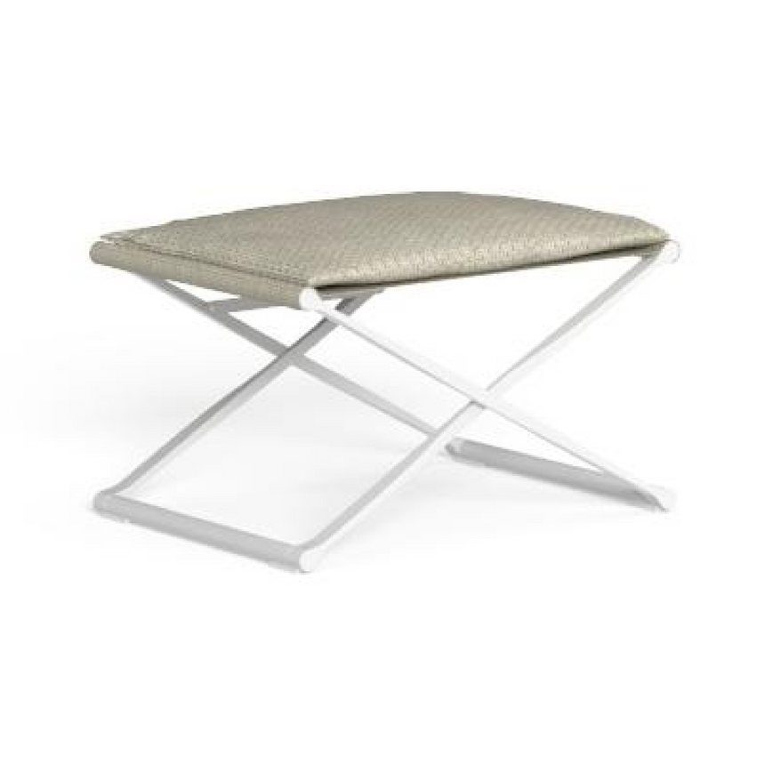 Crisscross Base Outdoor Ottoman | Talenti Riviera | Italianfurniture.com