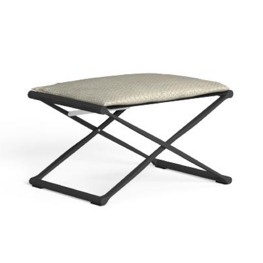 Crisscross Base Outdoor Ottoman | Talenti Riviera | Italianfurniture.com