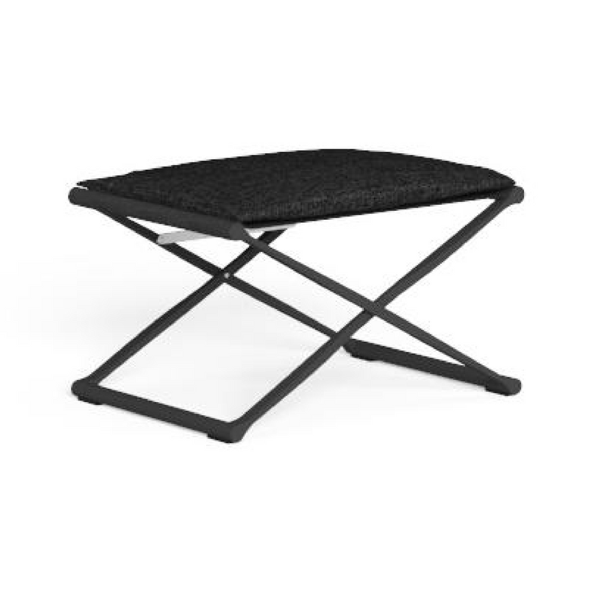 Crisscross Base Outdoor Ottoman | Talenti Riviera | Italianfurniture.com