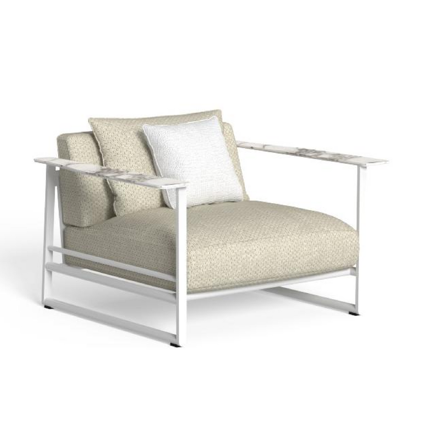 Marble Armed Outdoor Armchair | Talenti Riviera | Italianfurniture.com