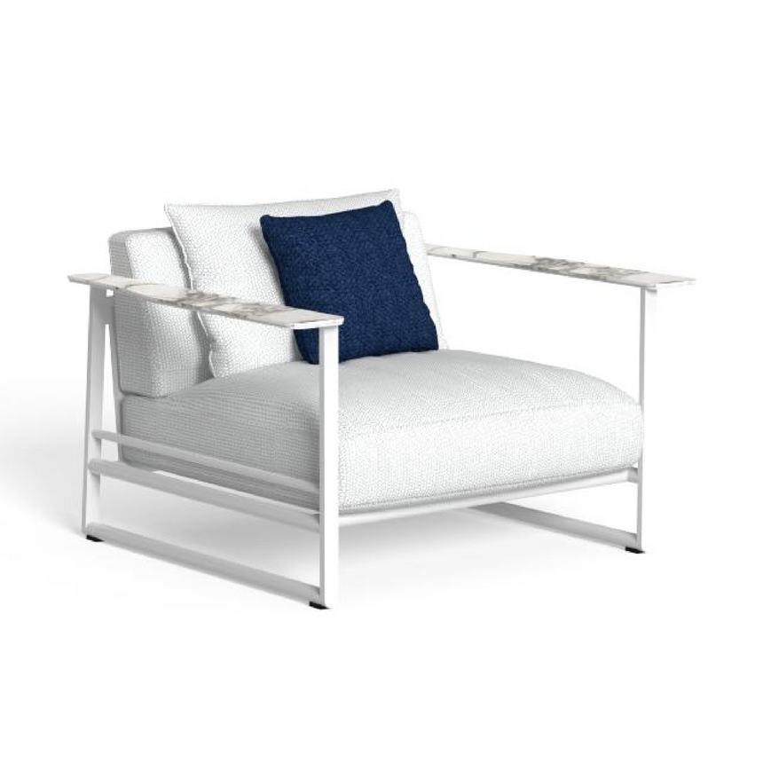 Marble Armed Outdoor Armchair | Talenti Riviera | Italianfurniture.com
