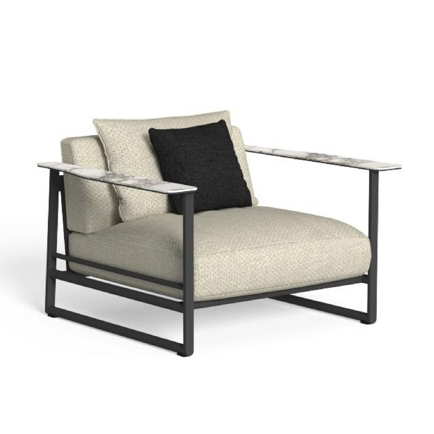 Marble Armed Outdoor Armchair | Talenti Riviera | Italianfurniture.com