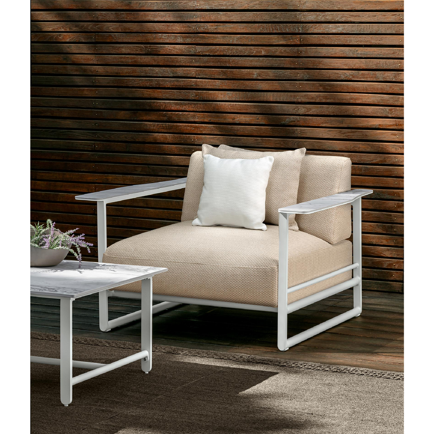 Marble Armed Outdoor Armchair | Talenti Riviera | Italianfurniture.com