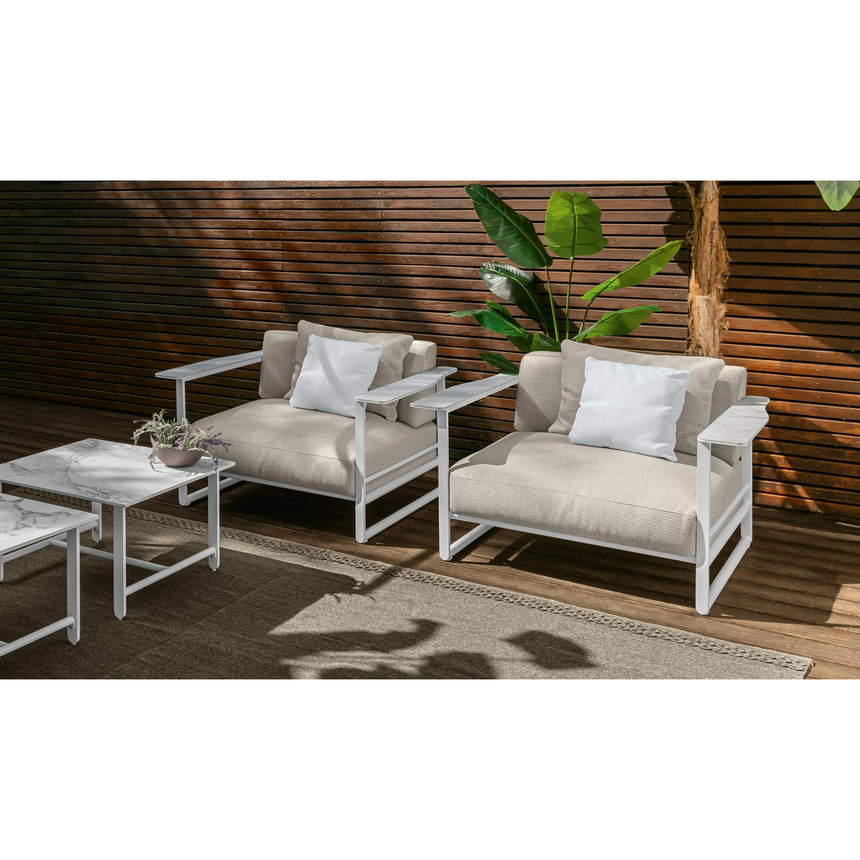 Marble Armed Outdoor Armchair | Talenti Riviera | Italianfurniture.com
