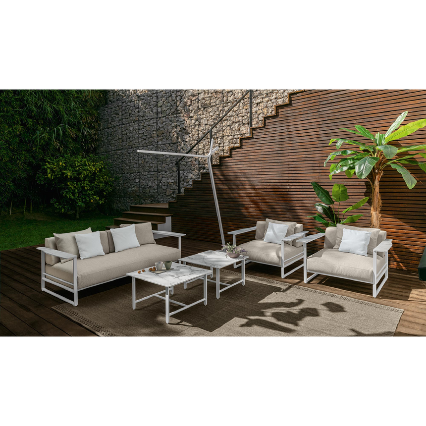 Marble Armed Outdoor Armchair | Talenti Riviera | Italianfurniture.com