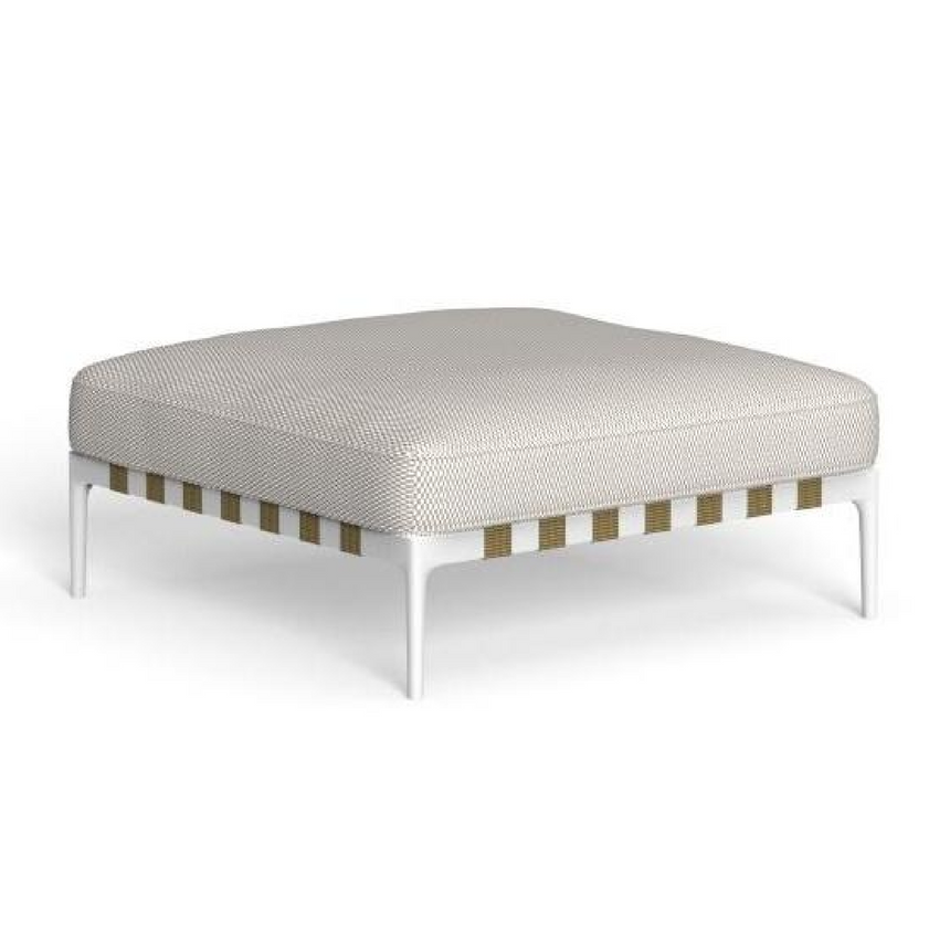 Strapped Outdoor Ottoman | Talenti Salinas | Italianfurniture.com