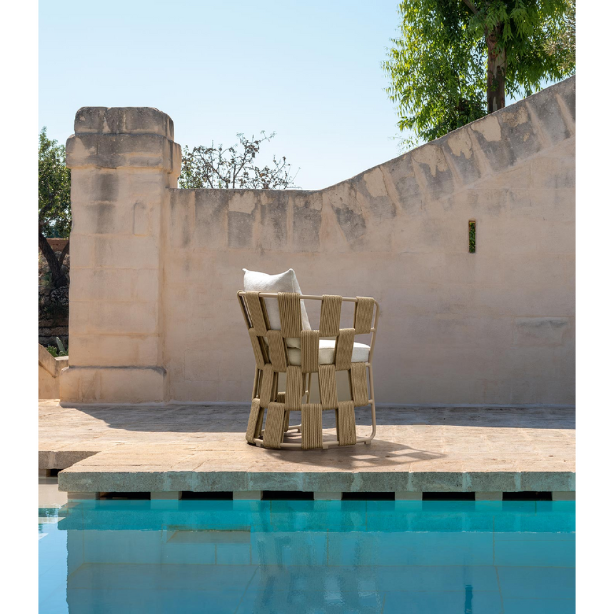 Geometric Rope Outdoor Dining Chair | Talenti Scacco | Italianfurniture.com