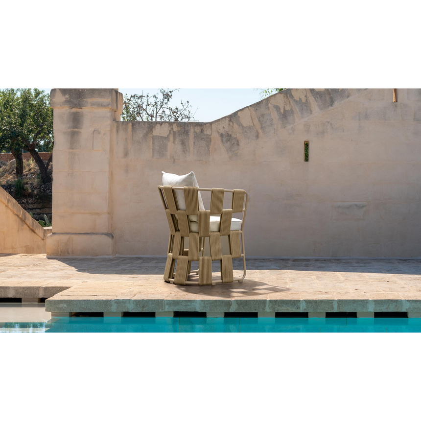 Geometric Rope Outdoor Dining Chair | Talenti Scacco | Italianfurniture.com