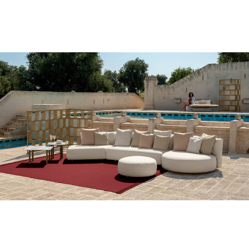 Padded Outdoor Ottoman | Talenti Scacco | Italianfurniture.com