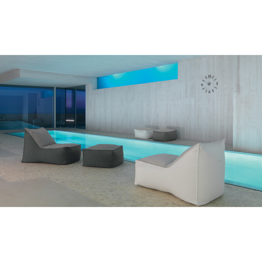 Piped Outdoor Square Pouf | Talenti Sacco | Italianfurniture.com